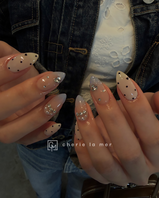 #012 Greige Gradation Dot Stone
