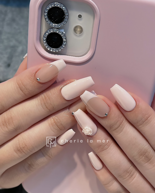 #056 Milky White French Rose Stone