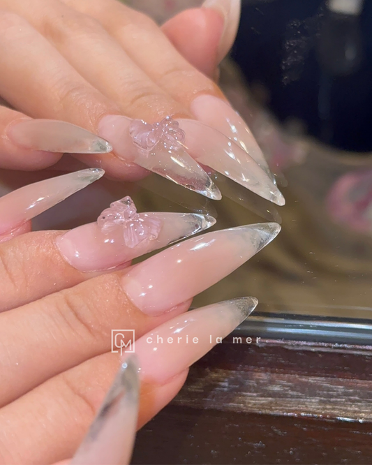 #060 Clear Pink Aurora 3D Ribbon